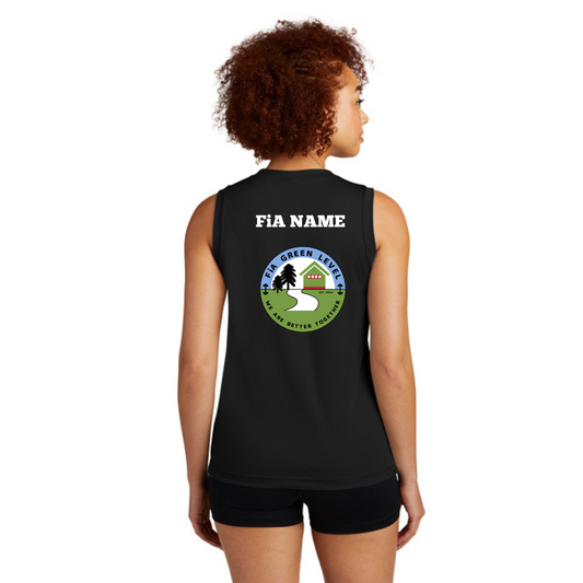 Green Level, NC - PERSONALIZED Sport Tek Sleeveless Performance V-Neck Tee