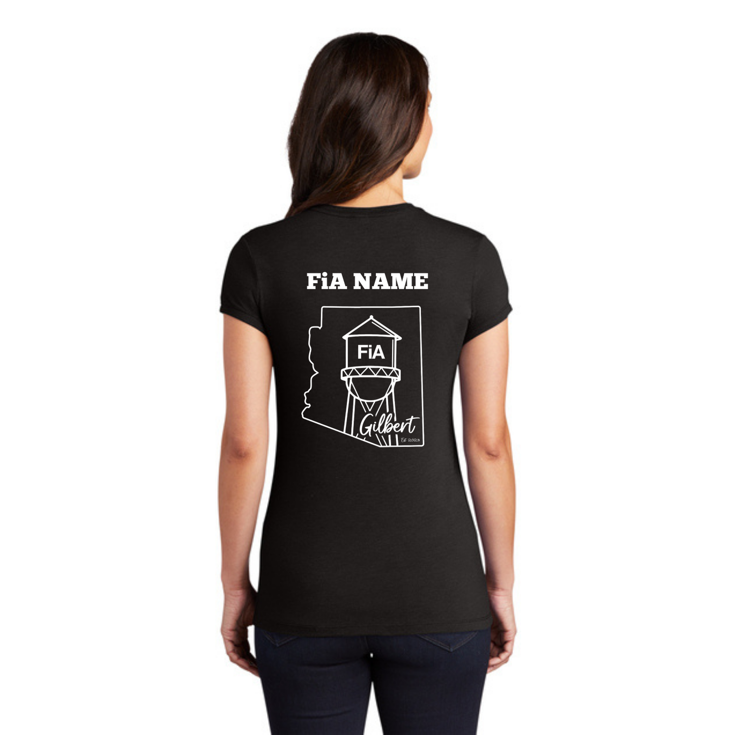 Gilbert AZ - PERSONALIZED District Women’s Fitted Perfect Tri Tee