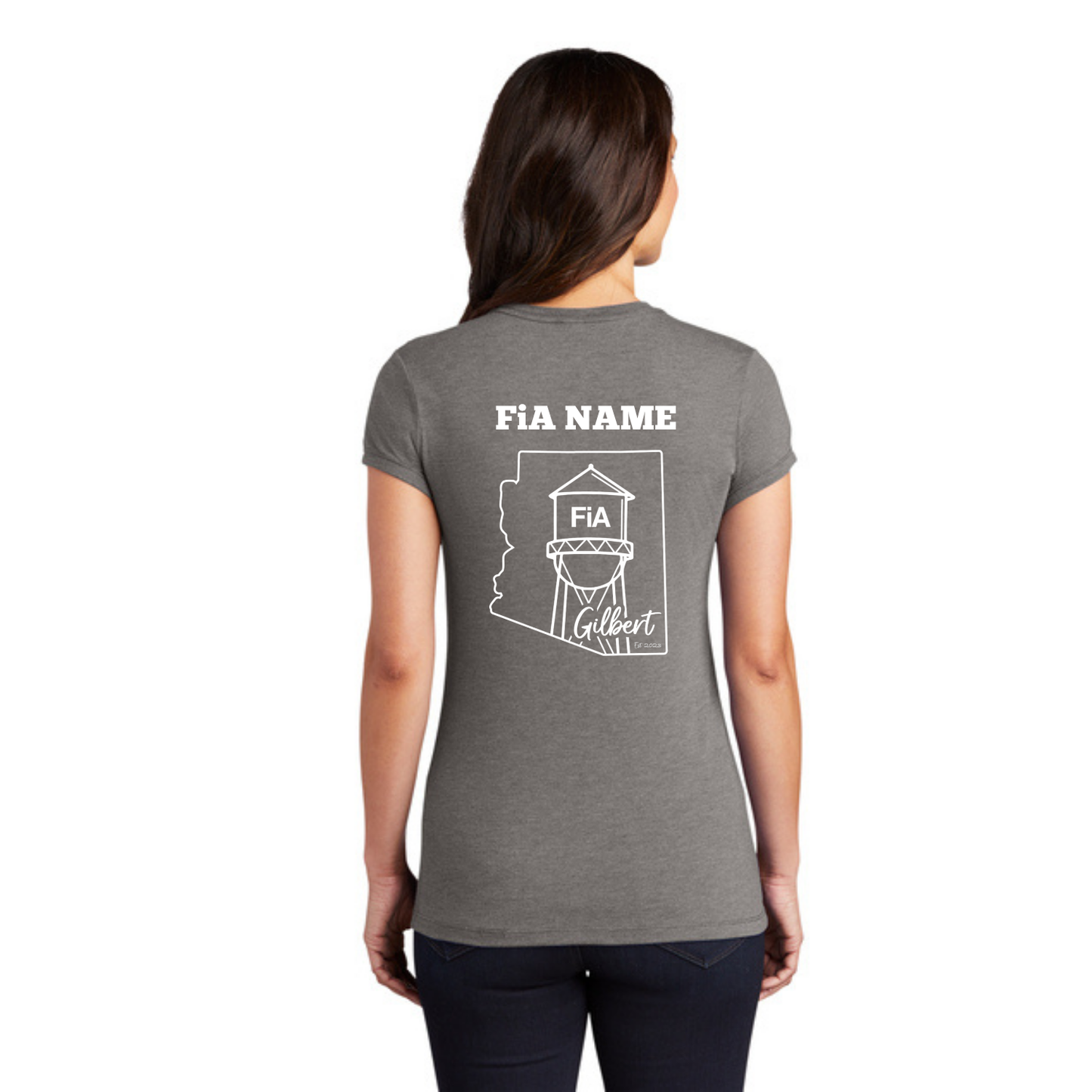 Gilbert AZ - PERSONALIZED District Women’s Fitted Perfect Tri Tee