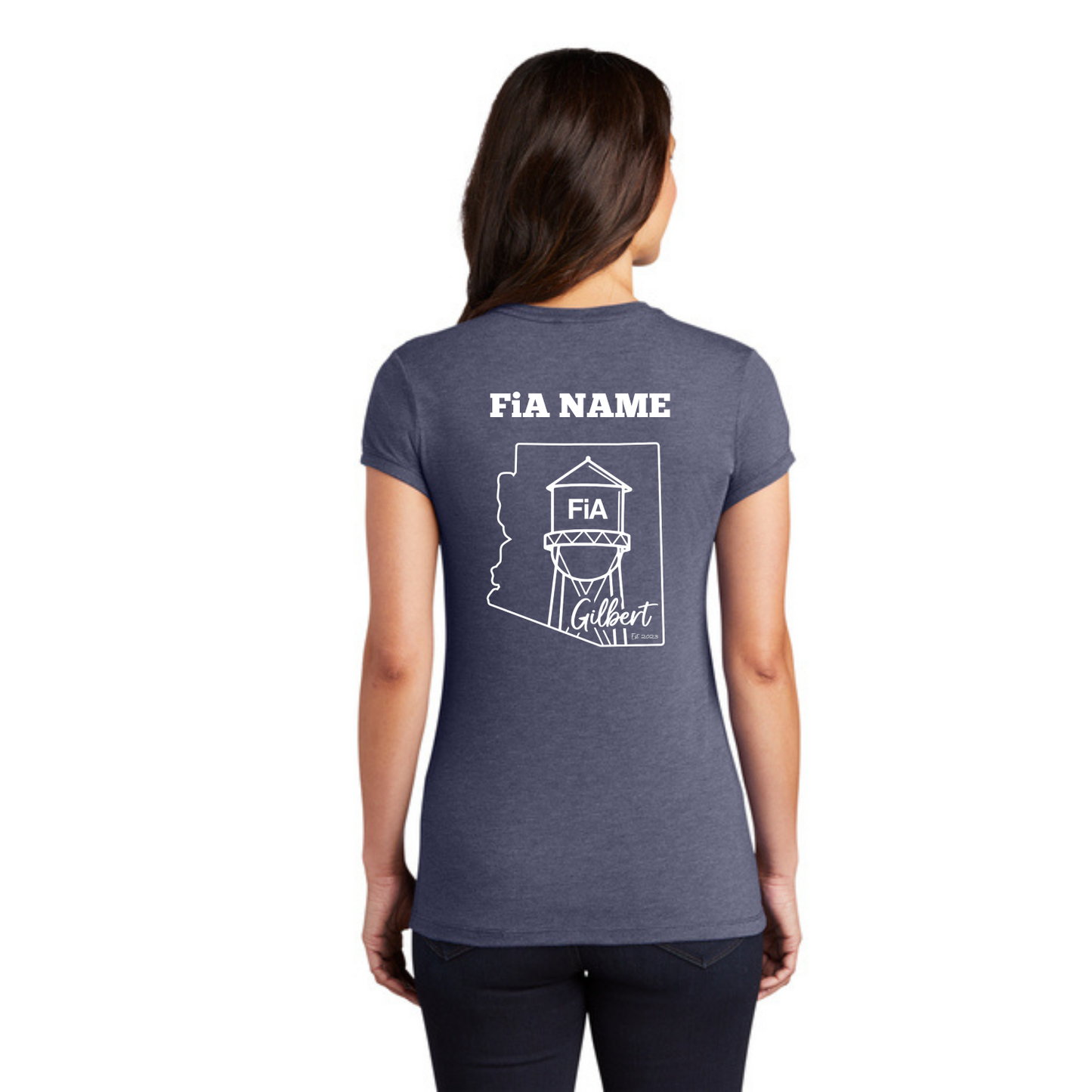 Gilbert AZ - PERSONALIZED District Women’s Fitted Perfect Tri Tee