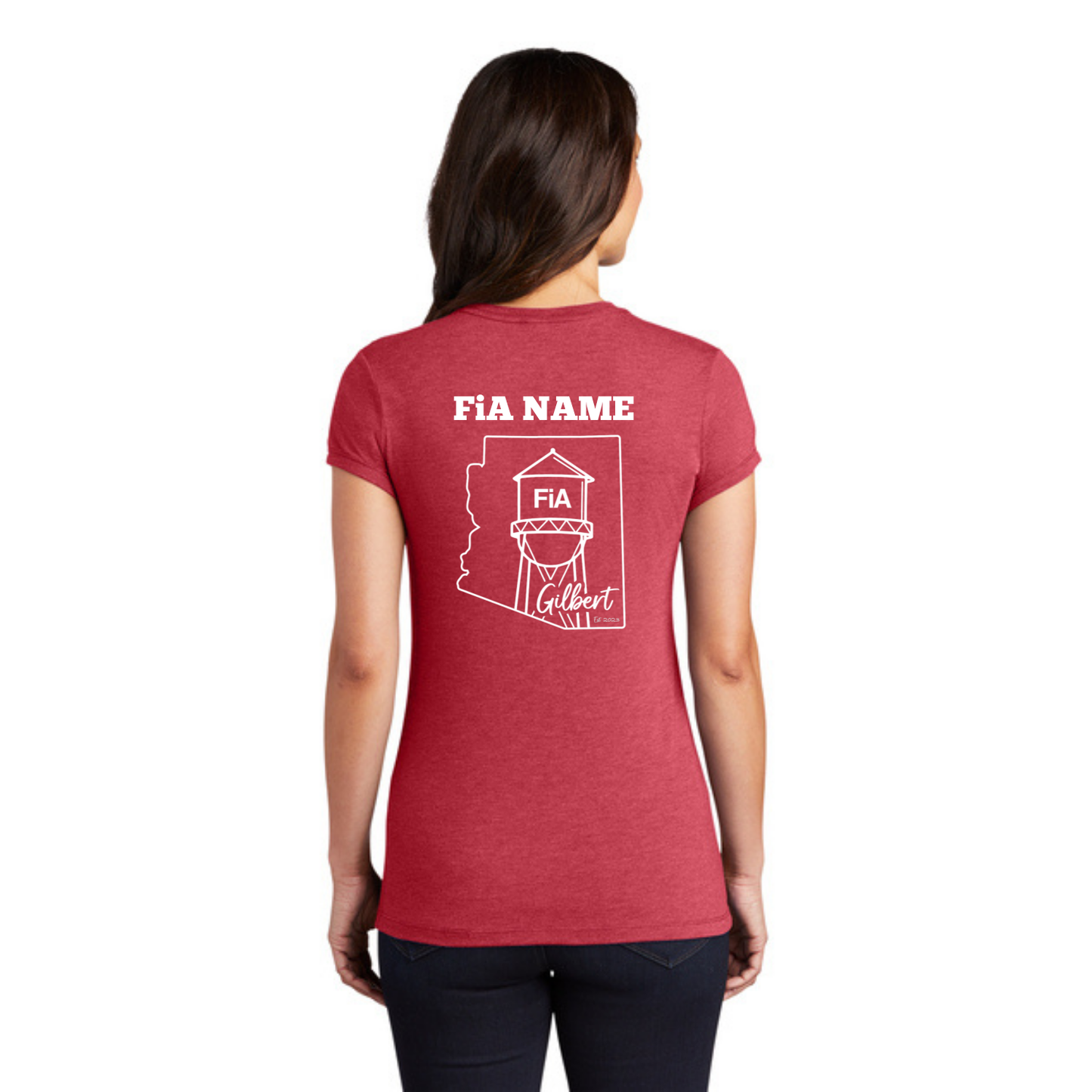 Gilbert AZ - PERSONALIZED District Women’s Fitted Perfect Tri Tee