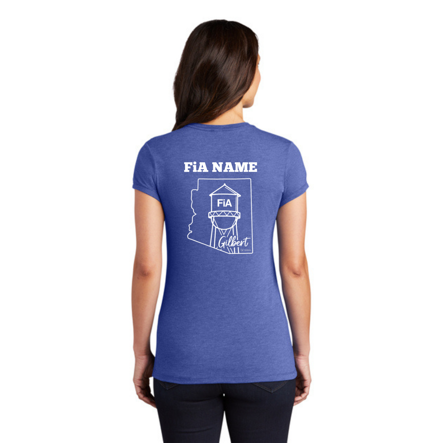 Gilbert AZ - PERSONALIZED District Women’s Fitted Perfect Tri Tee