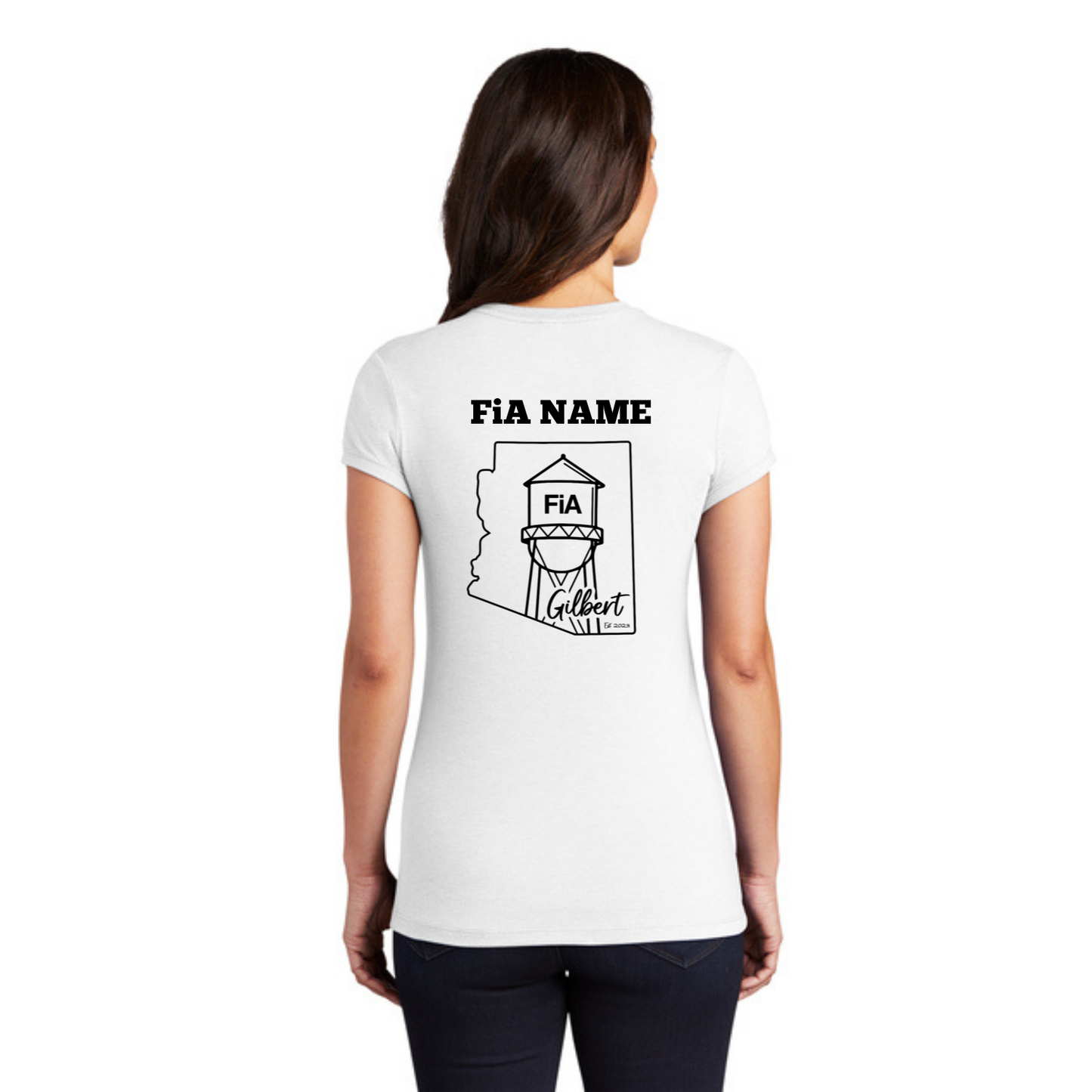 Gilbert AZ - PERSONALIZED District Women’s Fitted Perfect Tri Tee