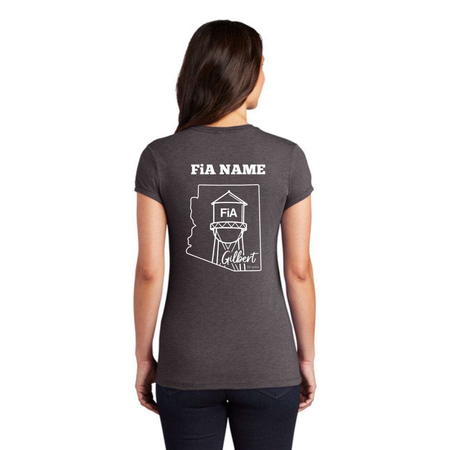 Gilbert AZ - PERSONALIZED District Women’s Fitted Perfect Tri Tee