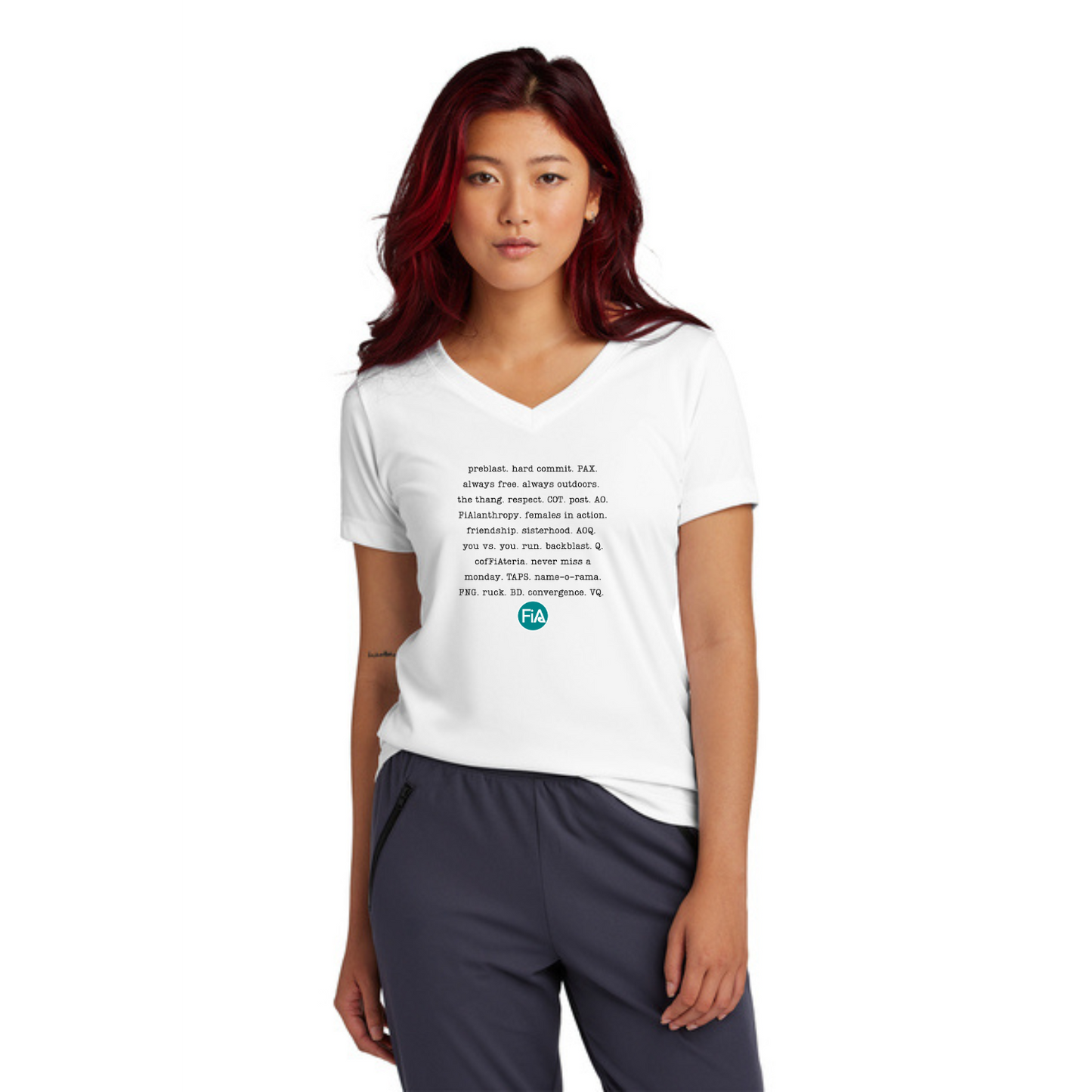 FiA Mode NEON - Sport Tek V-Neck Short Sleeve Performance Tee