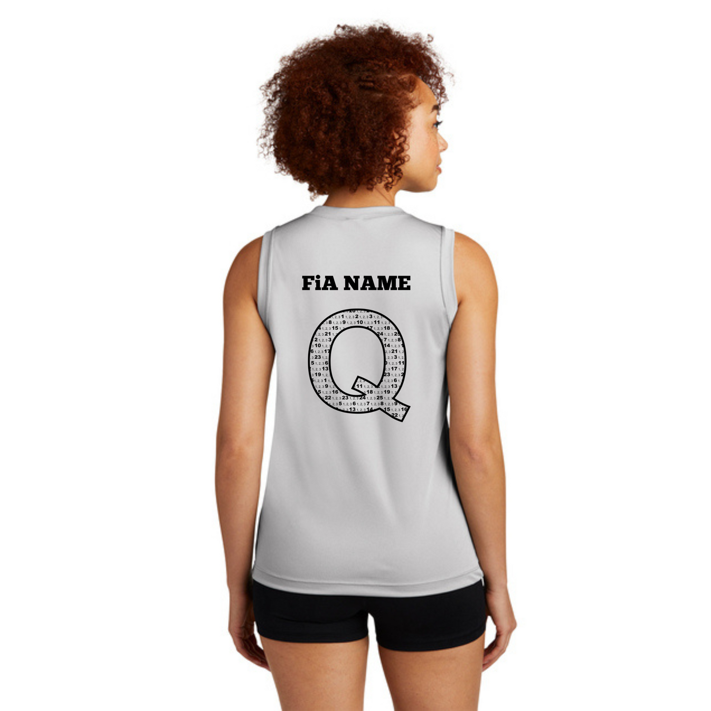 Q Shirt - PERSONALIZED Sport Tek Sleeveless Performance V-Neck Tee