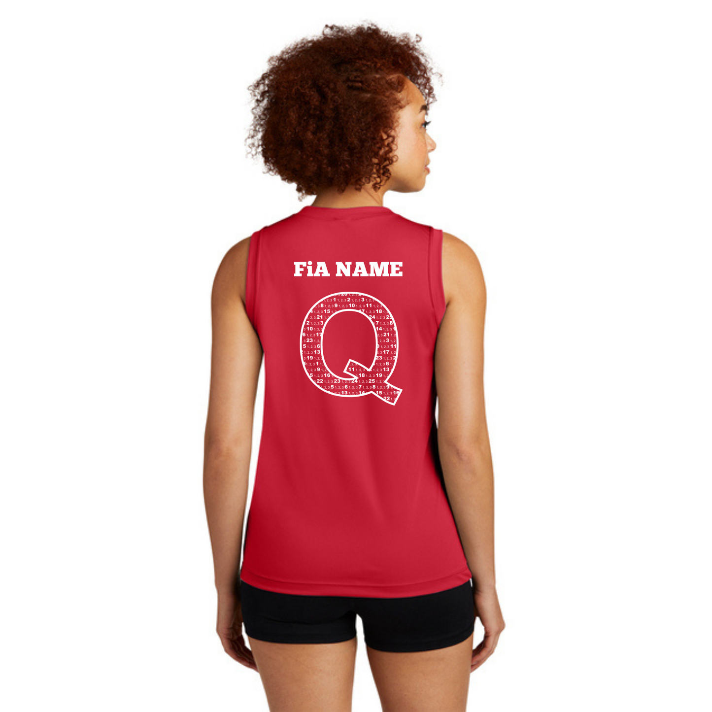Q Shirt - PERSONALIZED Sport Tek Sleeveless Performance V-Neck Tee