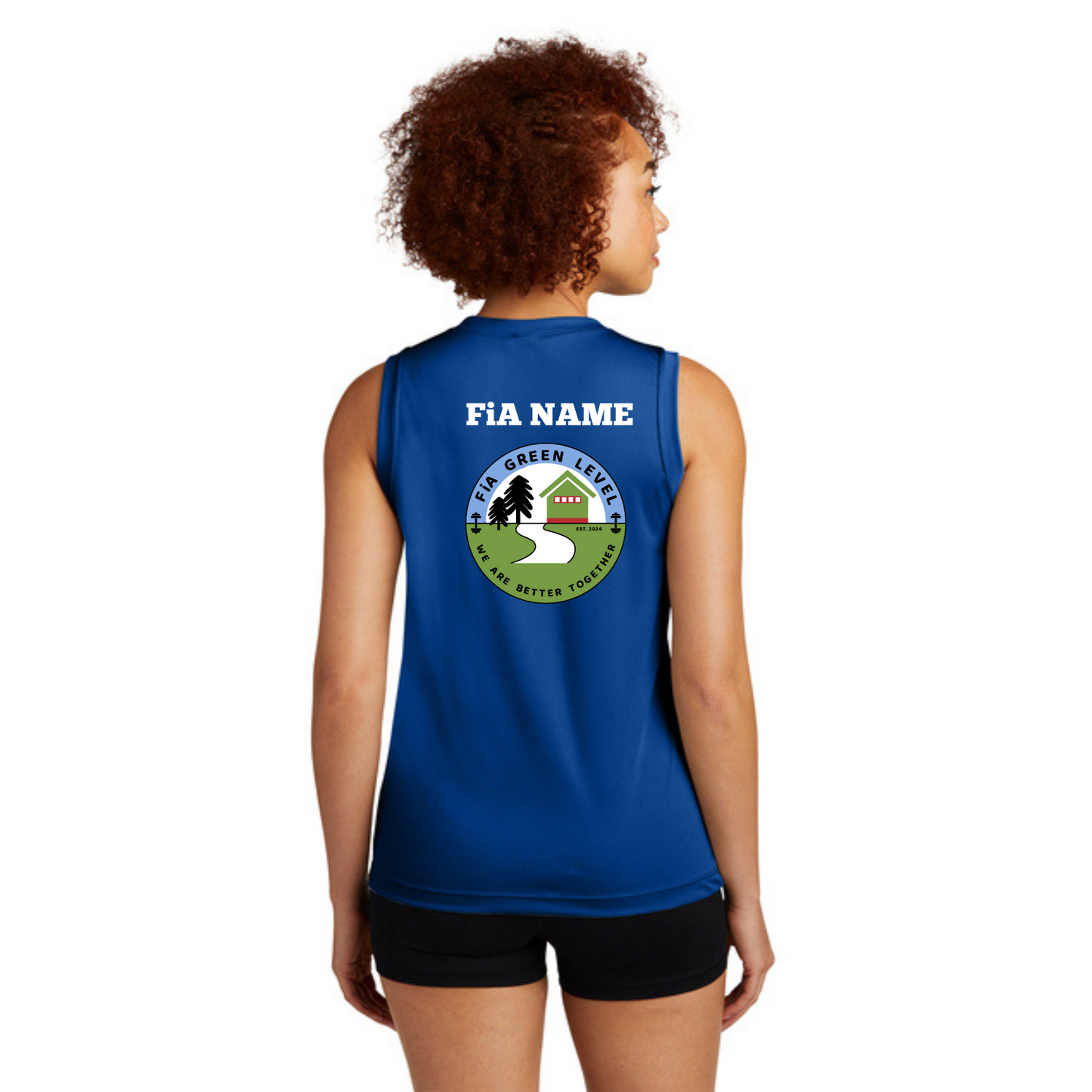 Green Level, NC - PERSONALIZED Sport Tek Sleeveless Performance V-Neck Tee