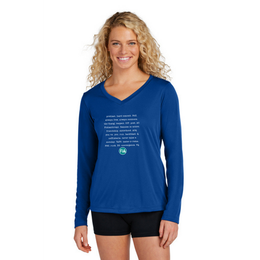 FiA Mode - Sport Tek Long Sleeve Performance V-Neck Tee