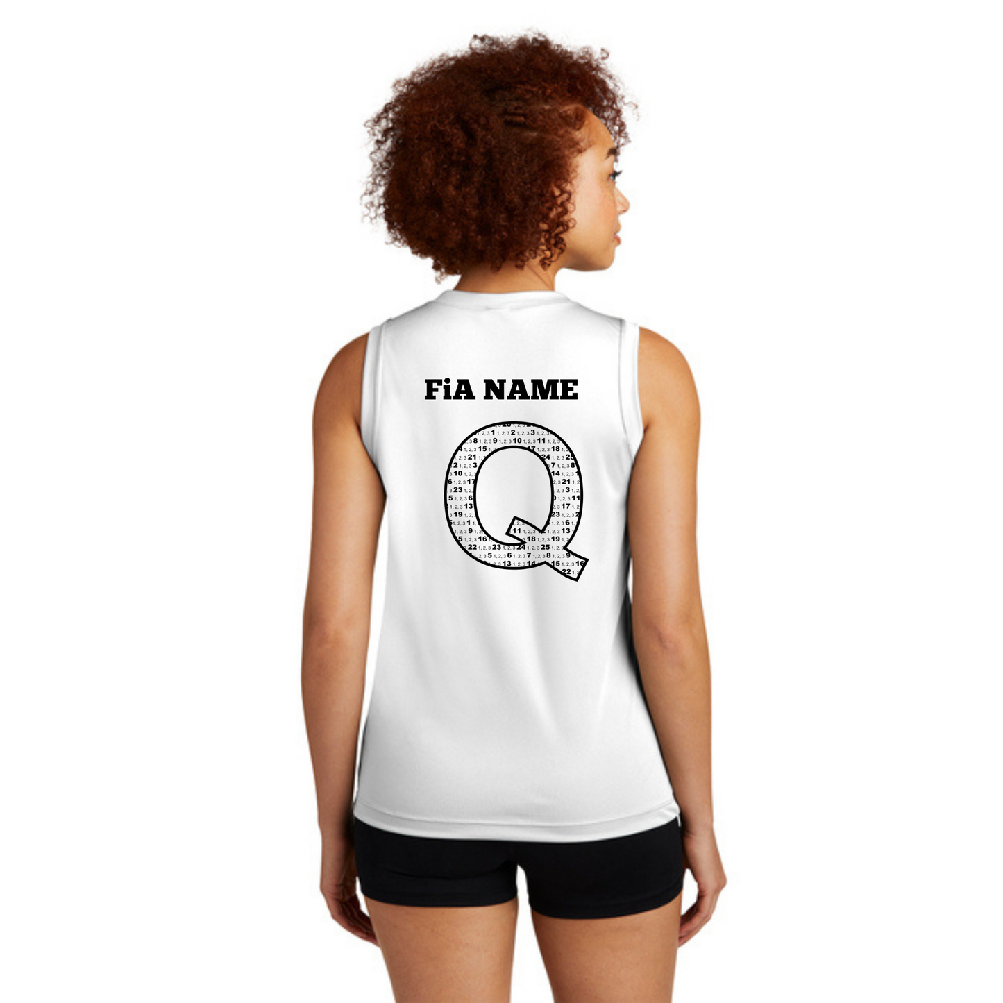 Q Shirt - PERSONALIZED Sport Tek Sleeveless Performance V-Neck Tee