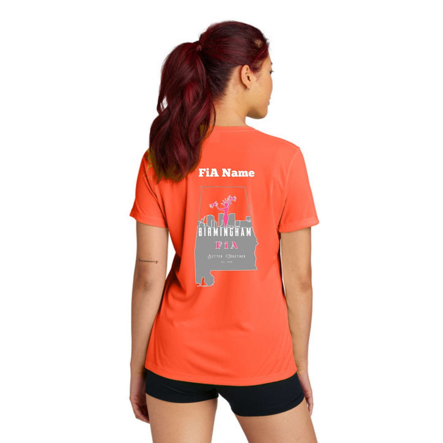 Birmingham, AL - PERSONALIZED NEON Sport Tek Crew Neck Short Sleeve Performance Tee