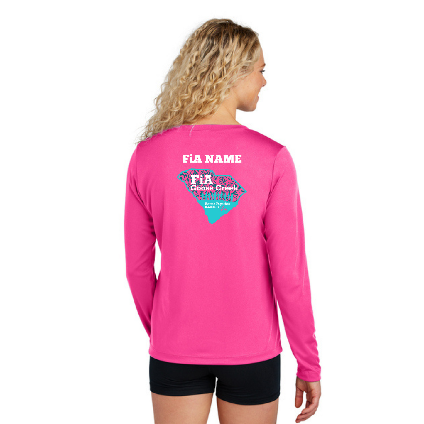 Goose Creek, SC - PERSONALIZED Sport Tek Long Sleeve Performance V-Neck Tee