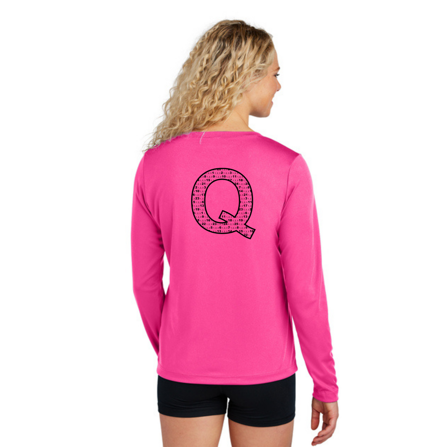 Q Shirt NEON - Sport Tek Long Sleeve Performance V-Neck Tee