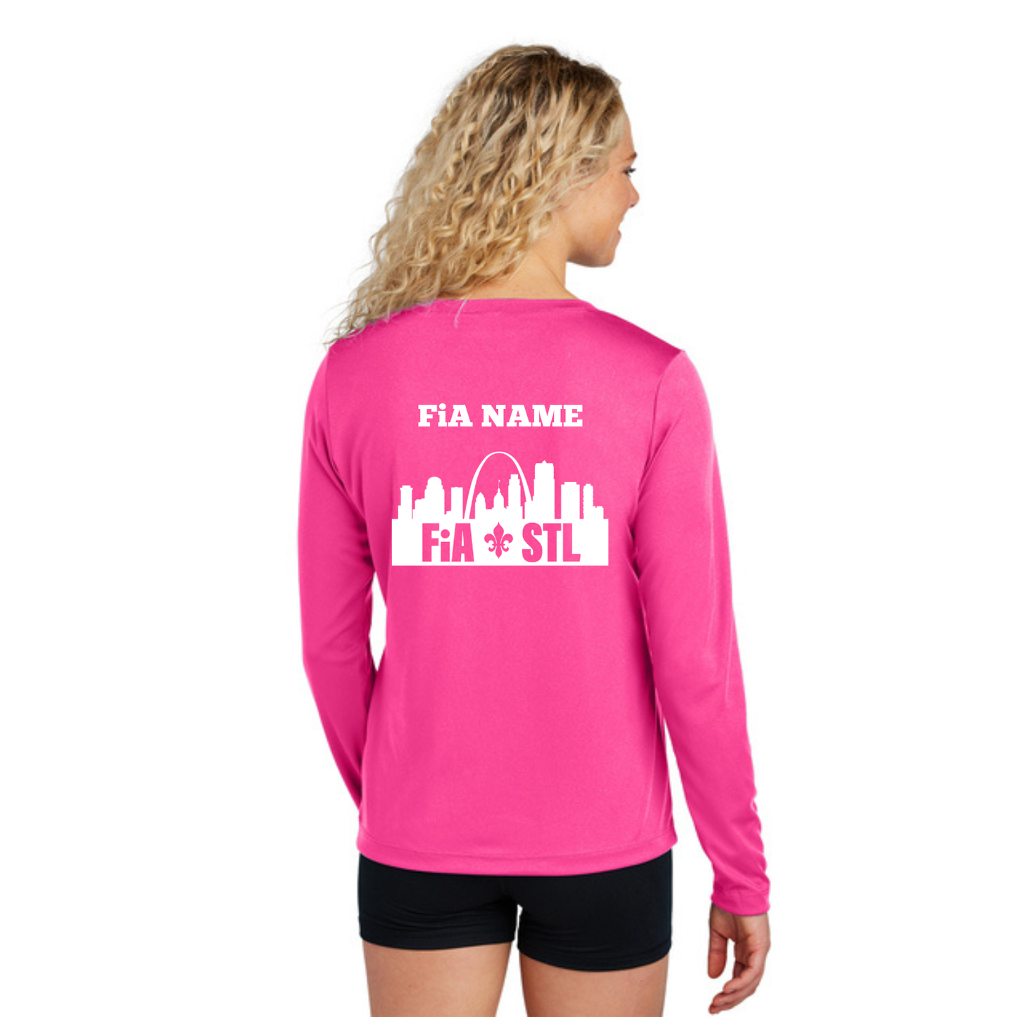 St. Louis, MO - PERSONALIZED Sport Tek Long Sleeve Performance V-Neck Tee