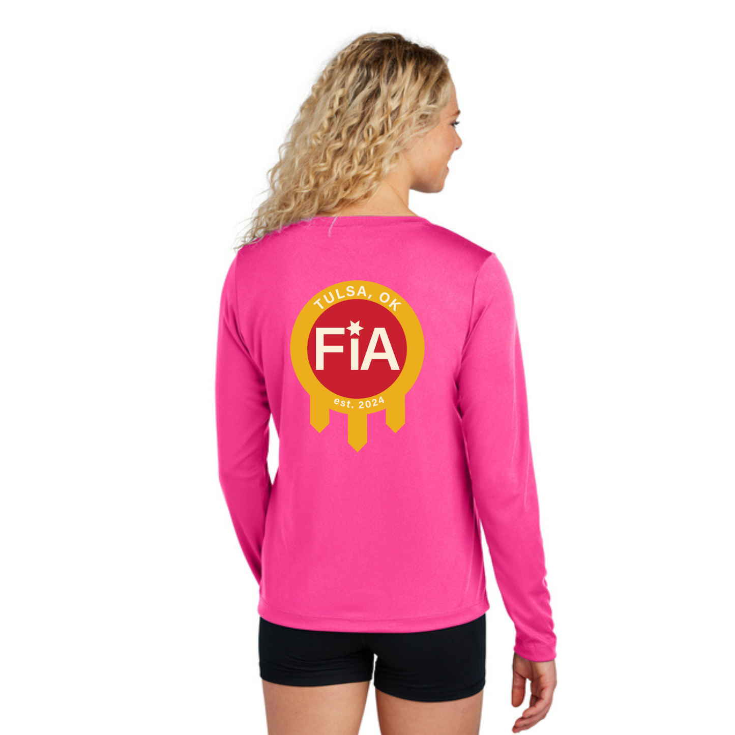 Tulsa, OK - NEON Sport Tek Long Sleeve Performance V-Neck Tee
