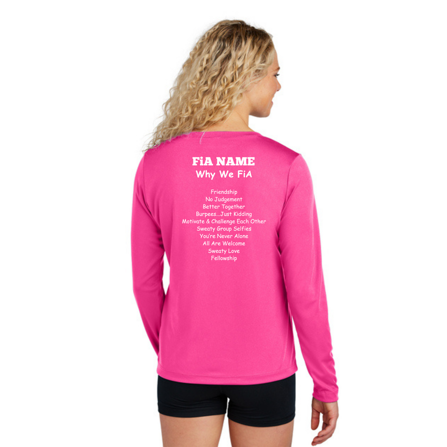 Why we FiA Goose Creek, SC - PERSONALIZED Sport Tek Long Sleeve Performance V-Neck Tee