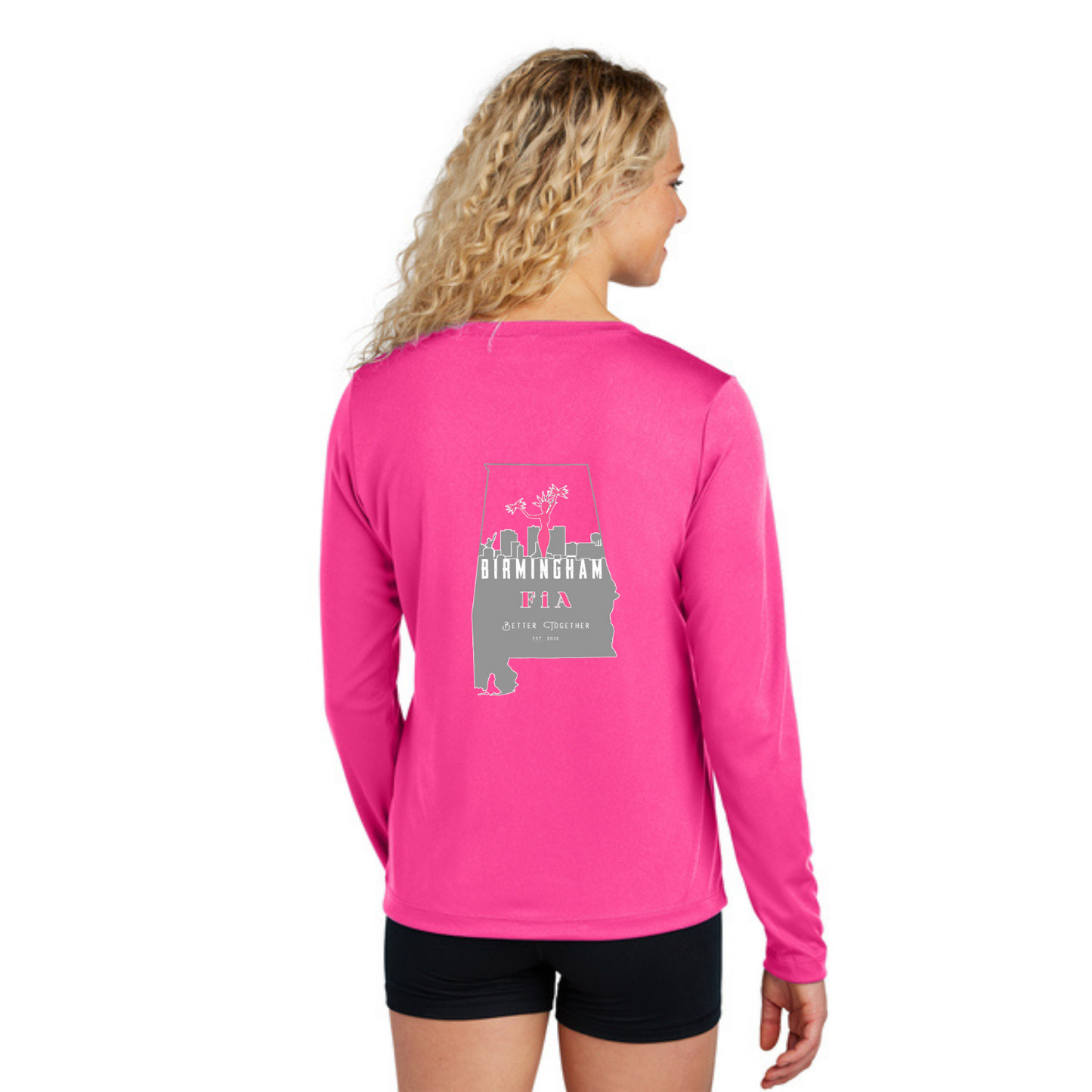 Birmingham, AL - Sport Tek Long Sleeve Performance V-Neck Tee