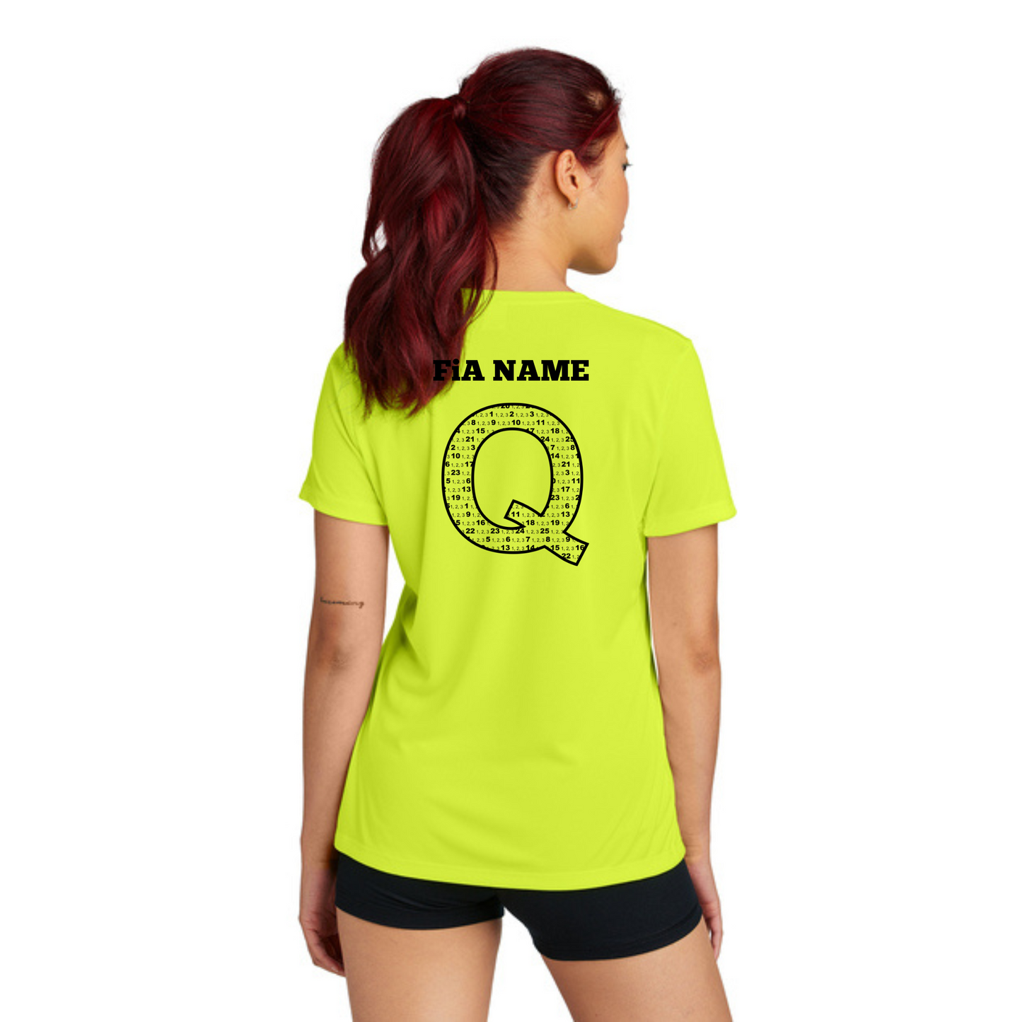 Q Shirt NEON - PERSONALIZED Sport Tek Short Sleeve Performance Tee