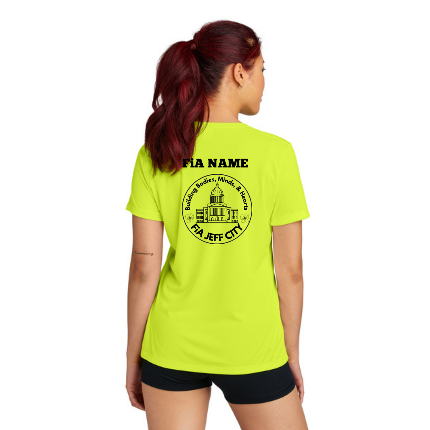 Jeff City - PERSONALIZED NEON Sport Tek Crew Neck Competitor Tee