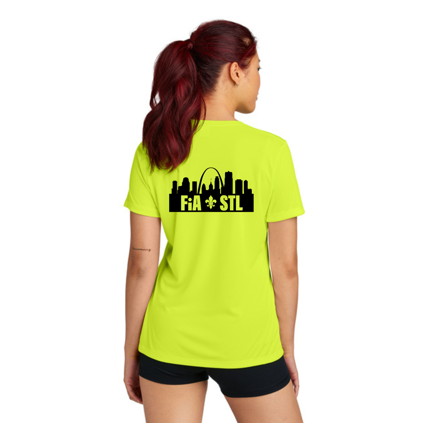 St. Louis, MO - NEON Sport Tek Crew Neck Short Sleeve Performance Tee