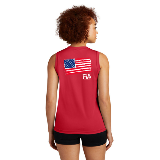 Patriotic - Sport Tek Sleeveless Performance V-Neck Tee