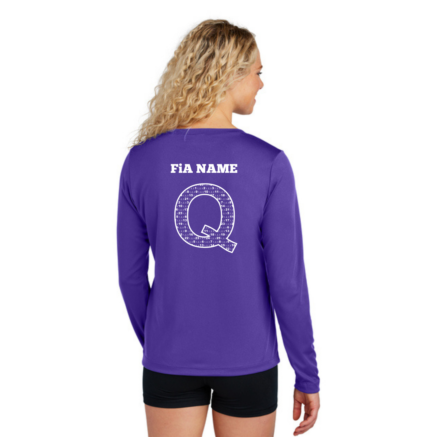 Q Shirt - PERSONALIZED Sport Tek Long Sleeve V-Neck Tee