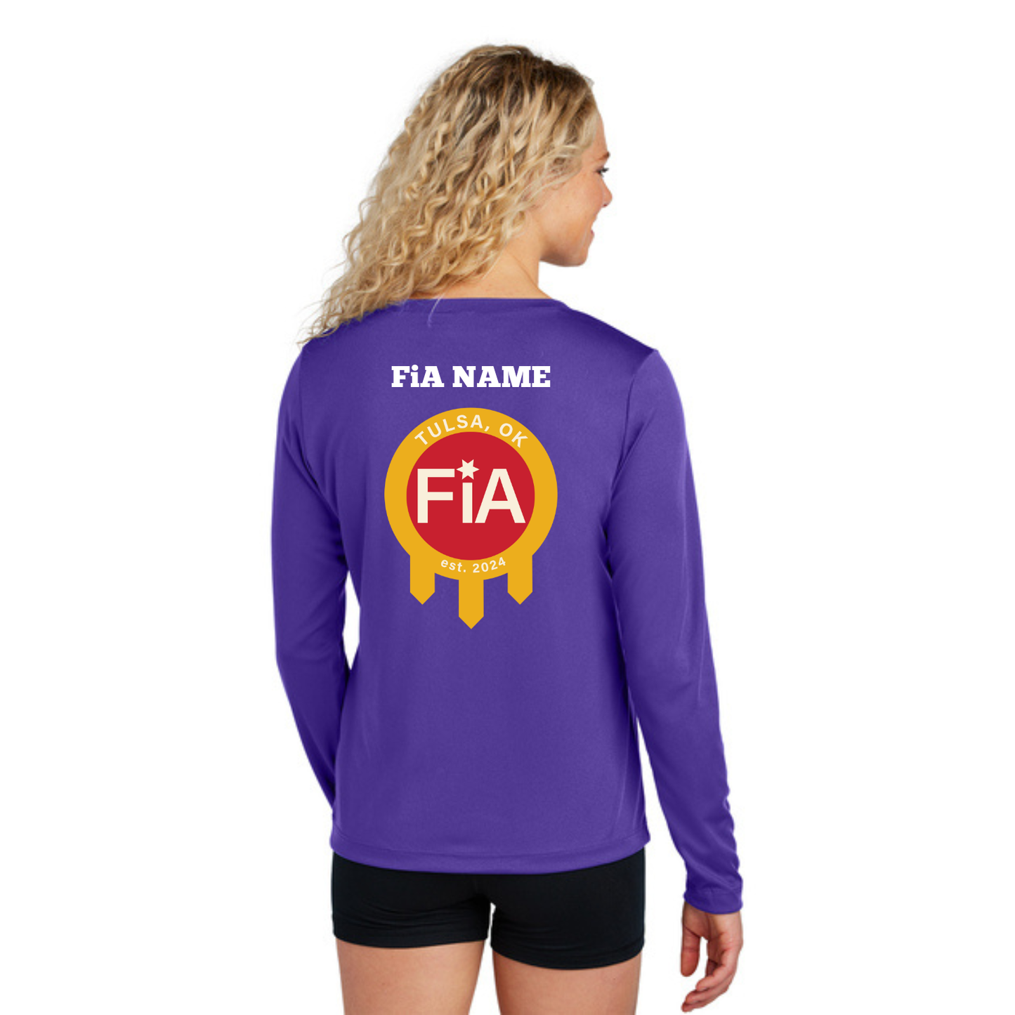 Tulsa, OK - PERSONALIZED Sport Tek Long Sleeve Performance V-Neck Tee