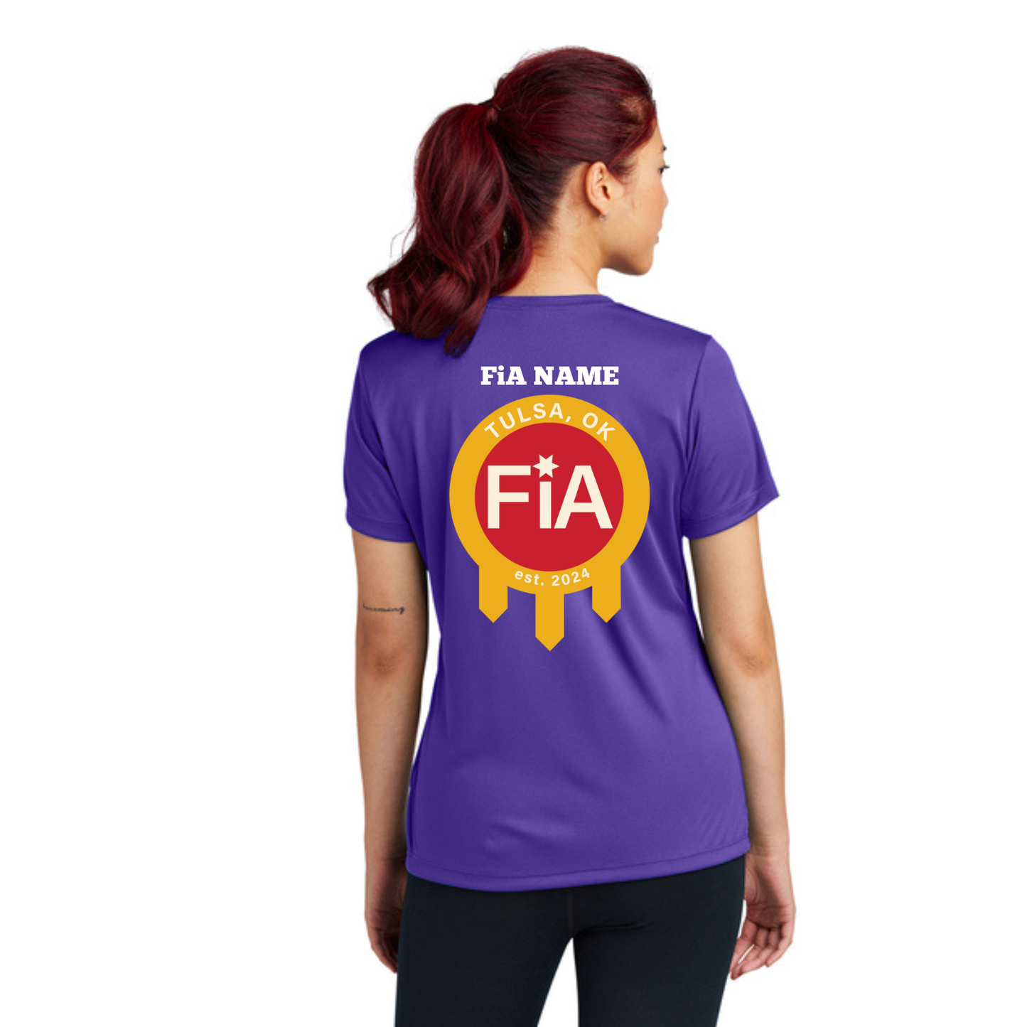 Tulsa, OK - PERSONALIZED Sport Tek Crew Neck Short Sleeve Performance Tee
