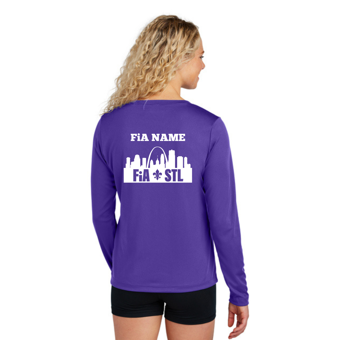 St. Louis, MO - PERSONALIZED Sport Tek Long Sleeve Performance V-Neck Tee