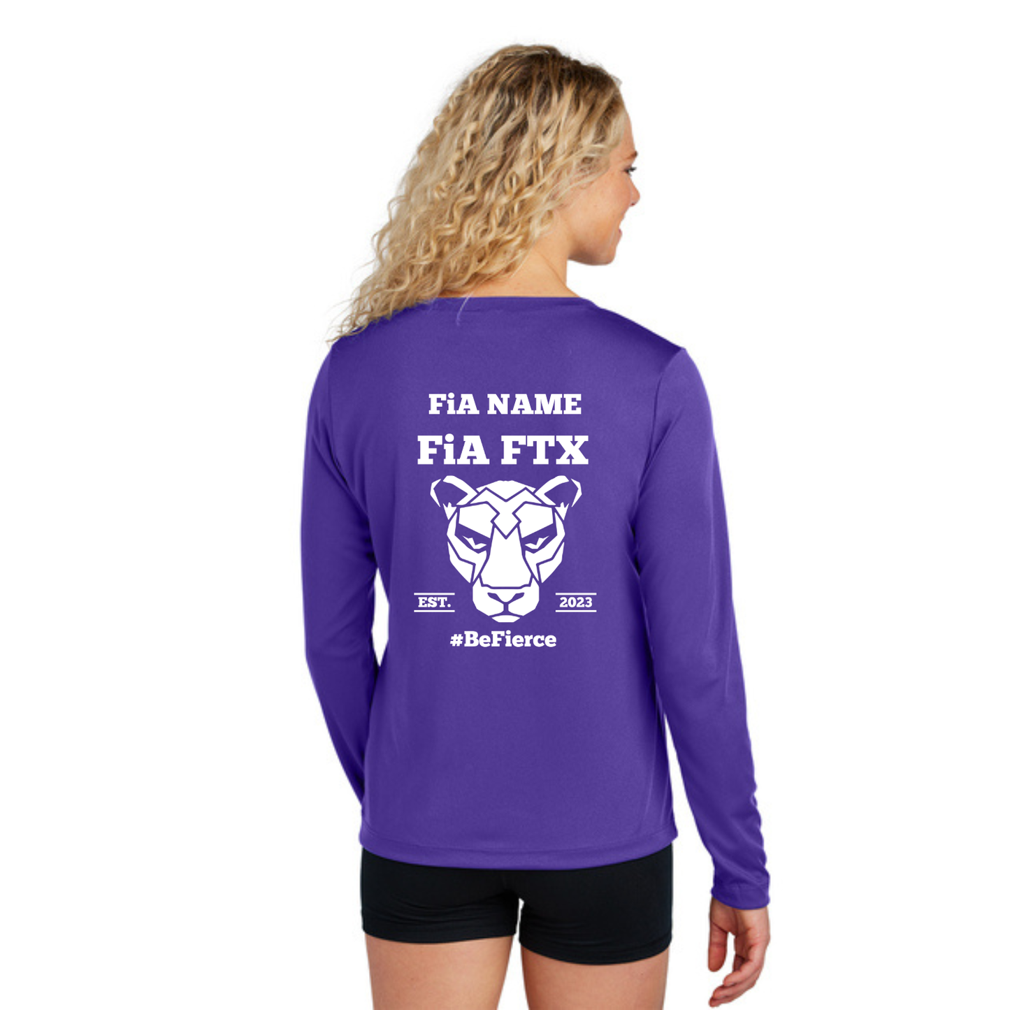 FTX, TX - PERSONALIZED Sport Tek Long Sleeve Performance V-Neck Tee
