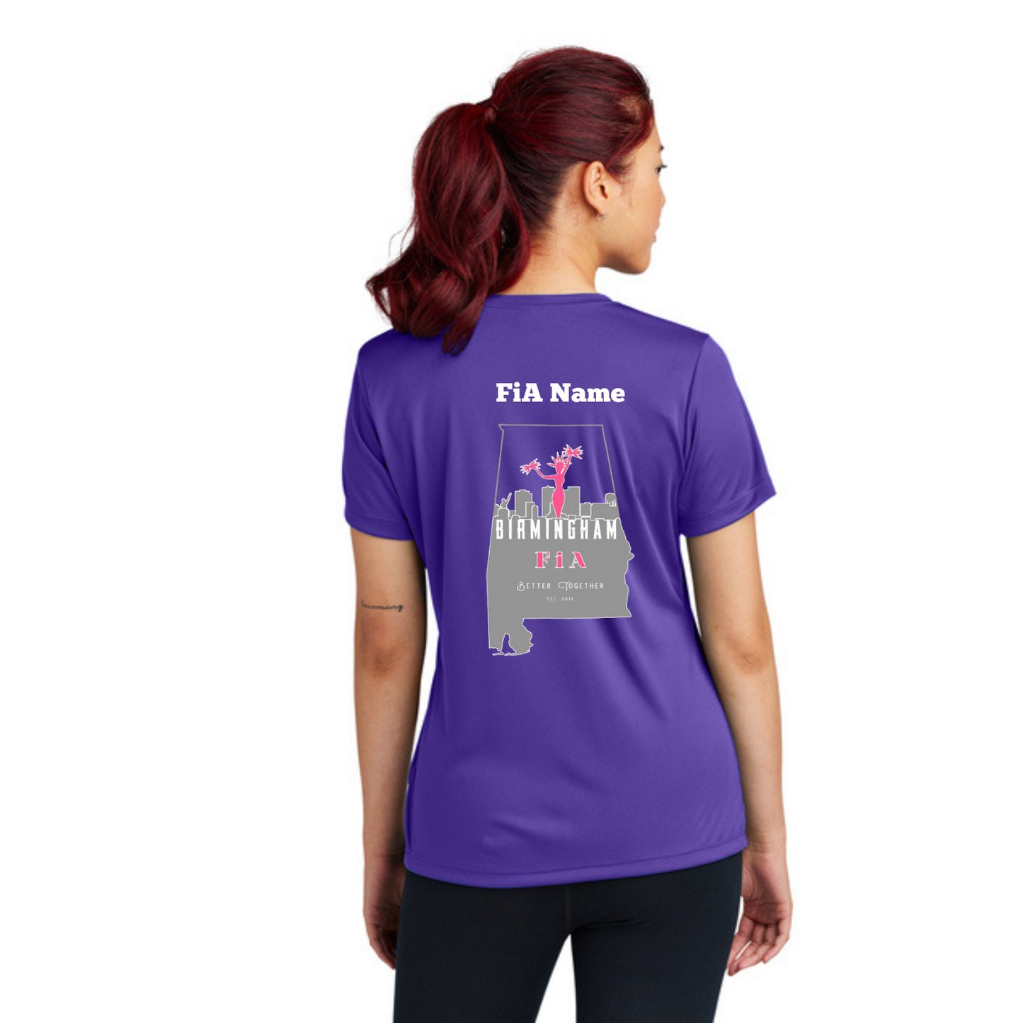 Birmingham, AL - PERSONALIZED Sport Tek Crew Neck Short Sleeve Performance Tee