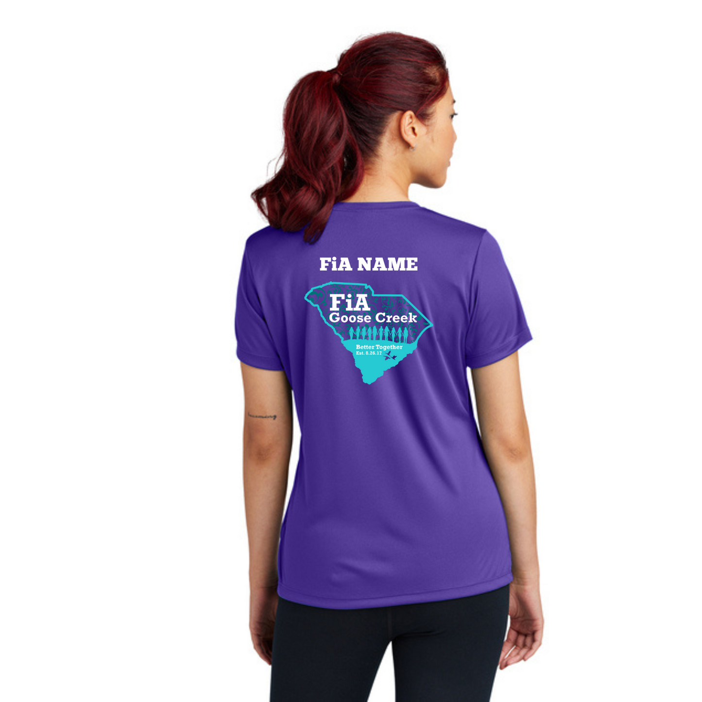 Goose Creek, SC- PERSONALIZED Sport Tek V-Neck Short Sleeve Performance Tee