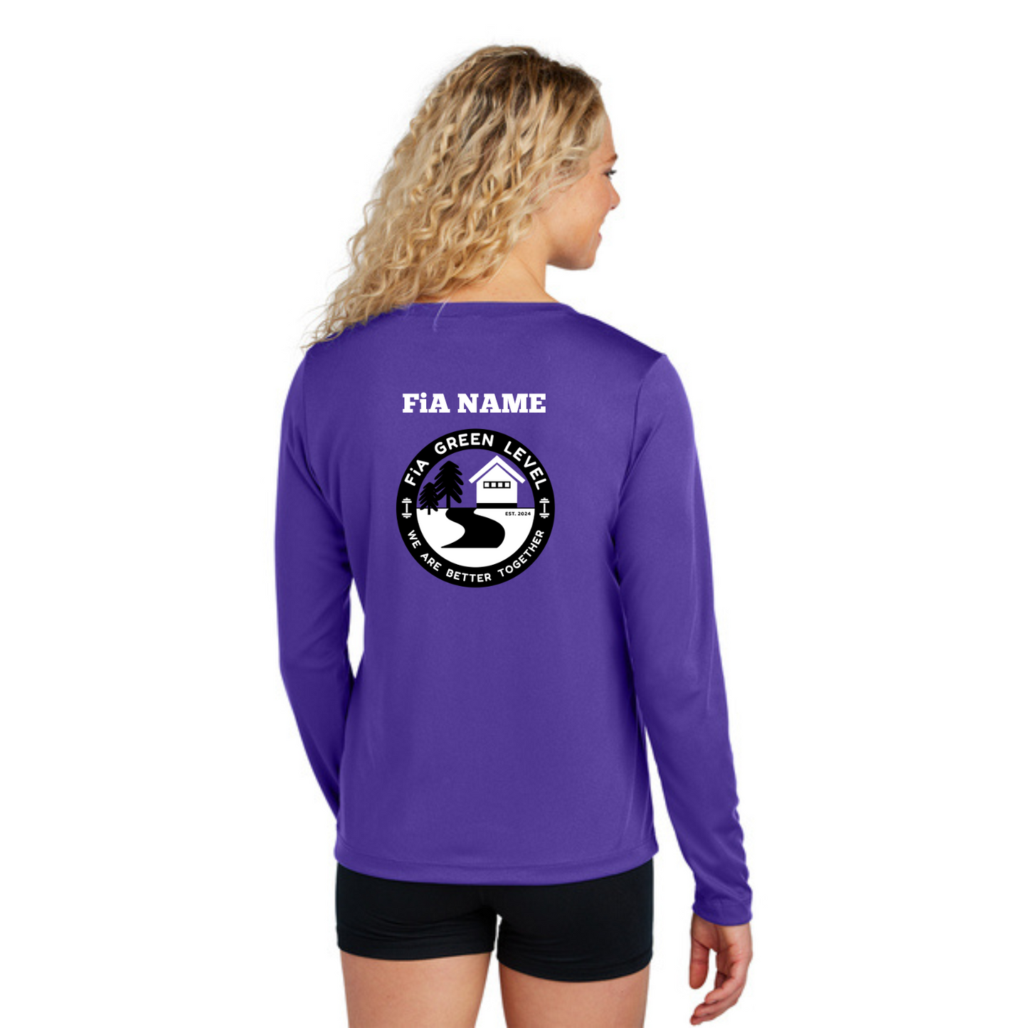 Green Level, NC - PERSONALIZED Sport Tek Long Sleeve Performance V-Neck Tee