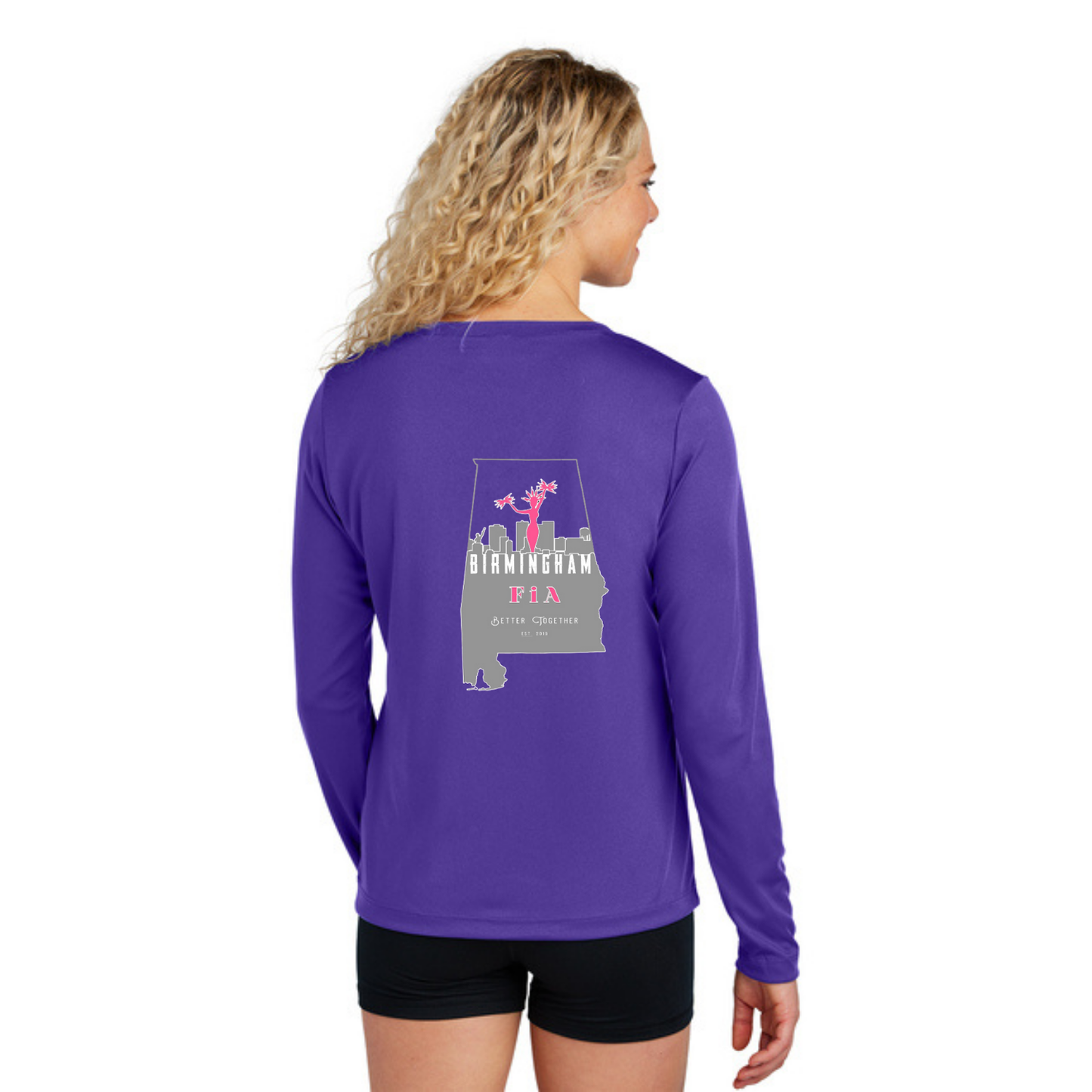 Birmingham, AL - Sport Tek Long Sleeve Performance V-Neck Tee