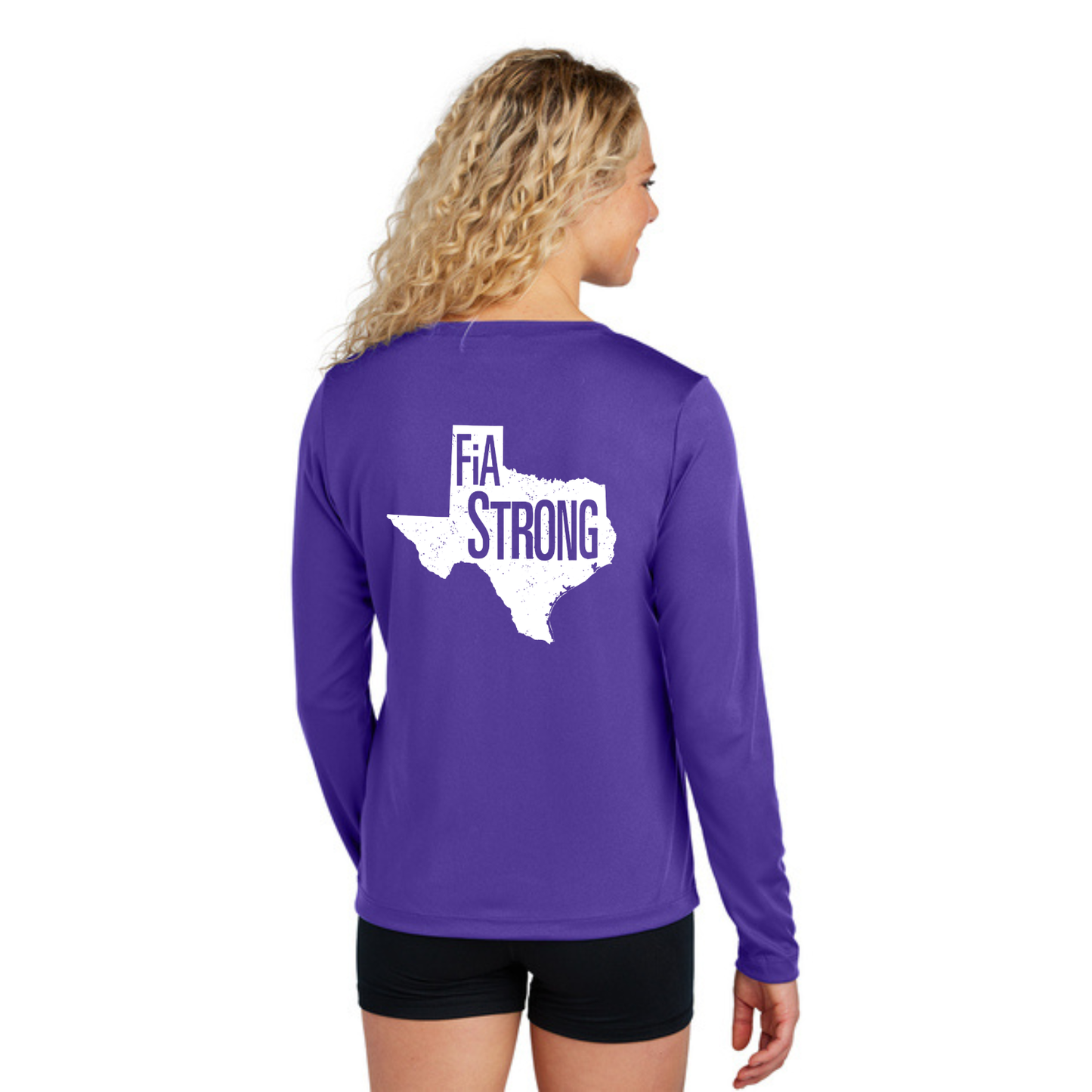 Texas Strong - Sport Tek Long Sleeve Performance V-Neck Tee