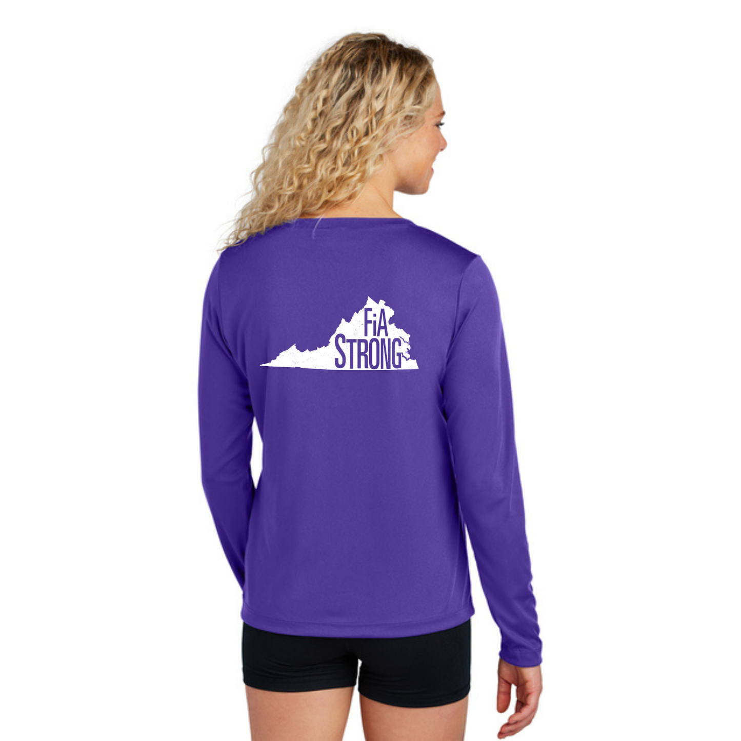 Virginia Strong - Sport Tek Long Sleeve Performance V-Neck Tee