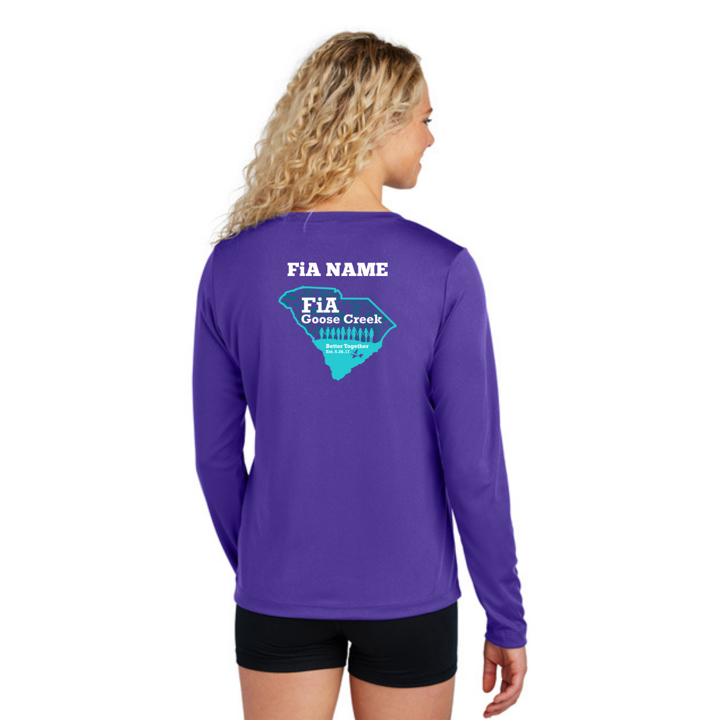 Goose Creek, SC - PERSONALIZED Sport Tek Long Sleeve Performance V-Neck Tee