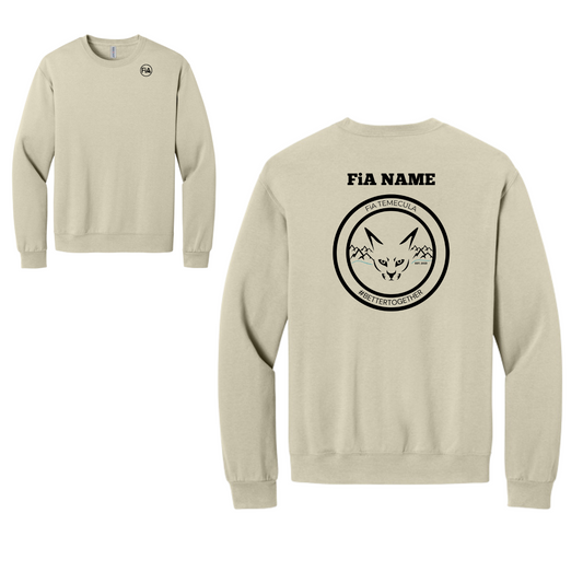 Temecula, CA - PERSONALIZED Jerzees Ultimate Unisex CVC Ring Spun Crewneck Sweatshirt