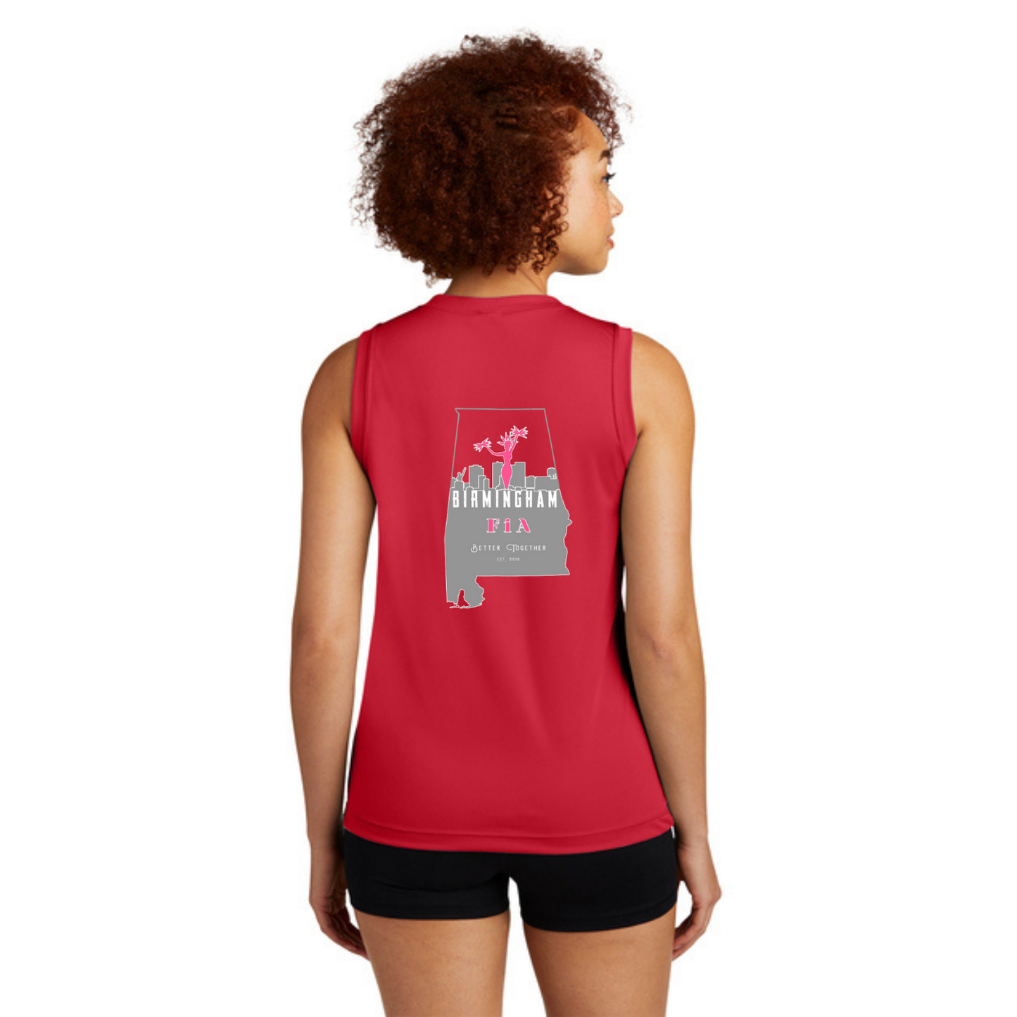 Birmingham, AL - Sport Tek Sleeveless Performance V-Neck Tee