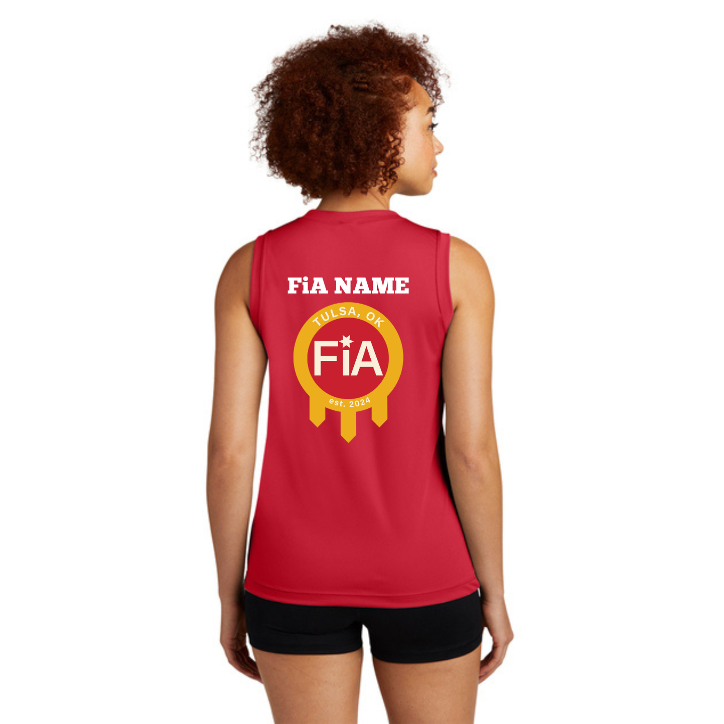 Tulsa, Ok - PERSONALIZED Sport Tek Sleeveless Performance V-Neck Tee