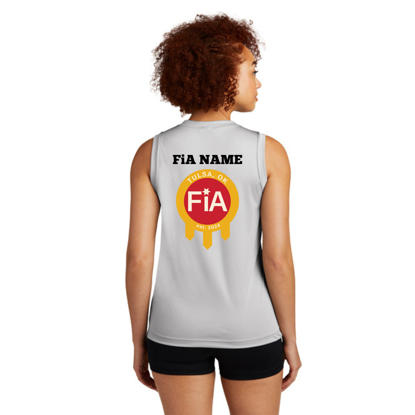 Tulsa, Ok - PERSONALIZED Sport Tek Sleeveless Performance V-Neck Tee
