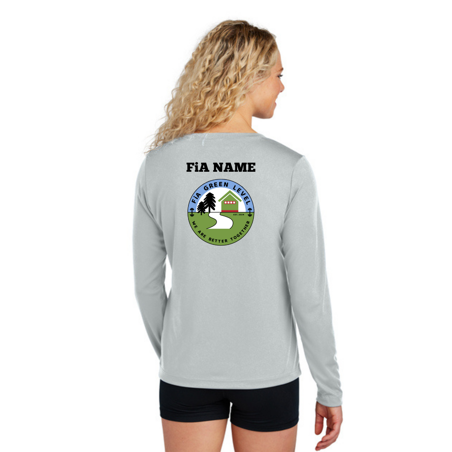 Green Level, NC - PERSONALIZED Sport Tek Long Sleeve Performance V-Neck Tee