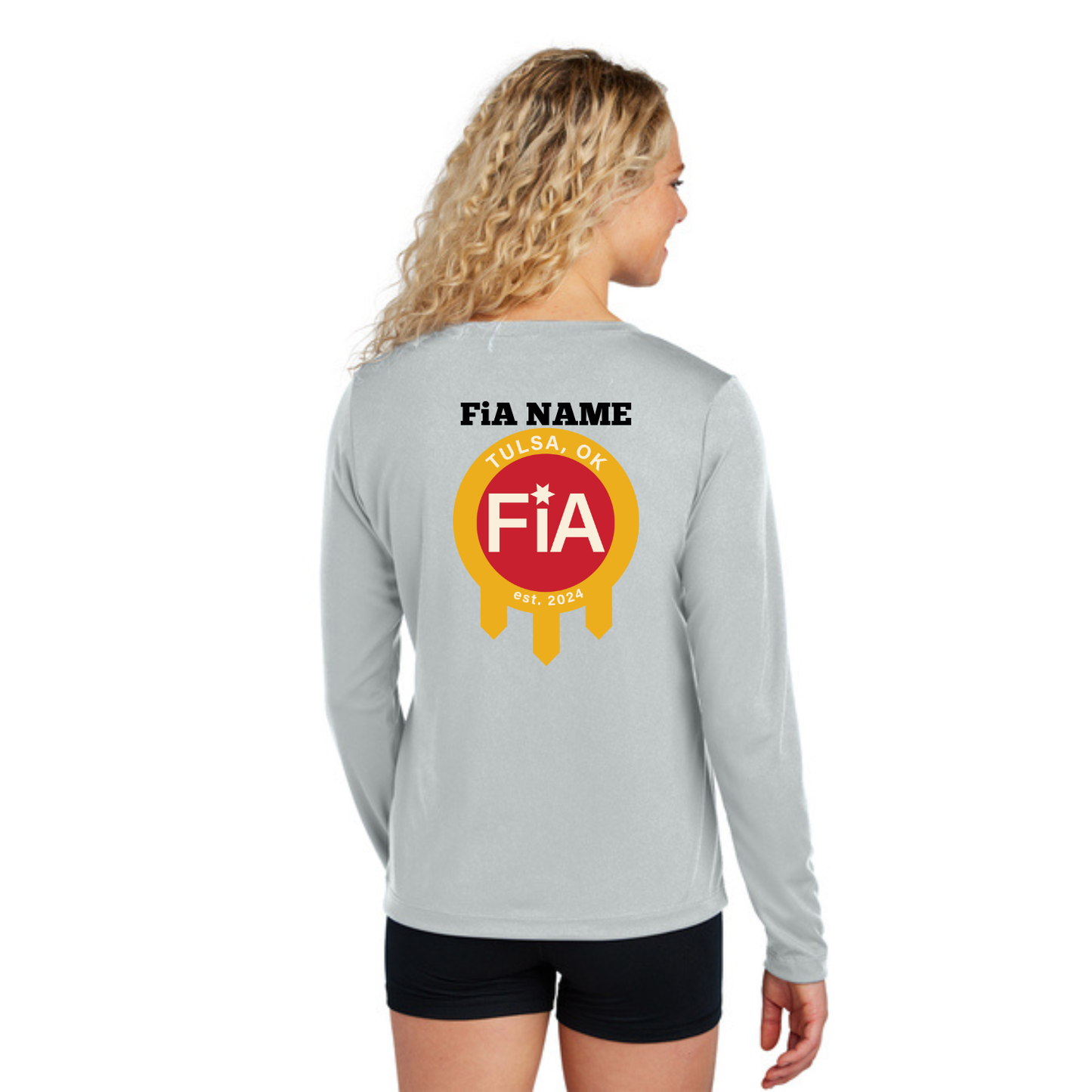 Tulsa, OK - PERSONALIZED Sport Tek Long Sleeve Performance V-Neck Tee