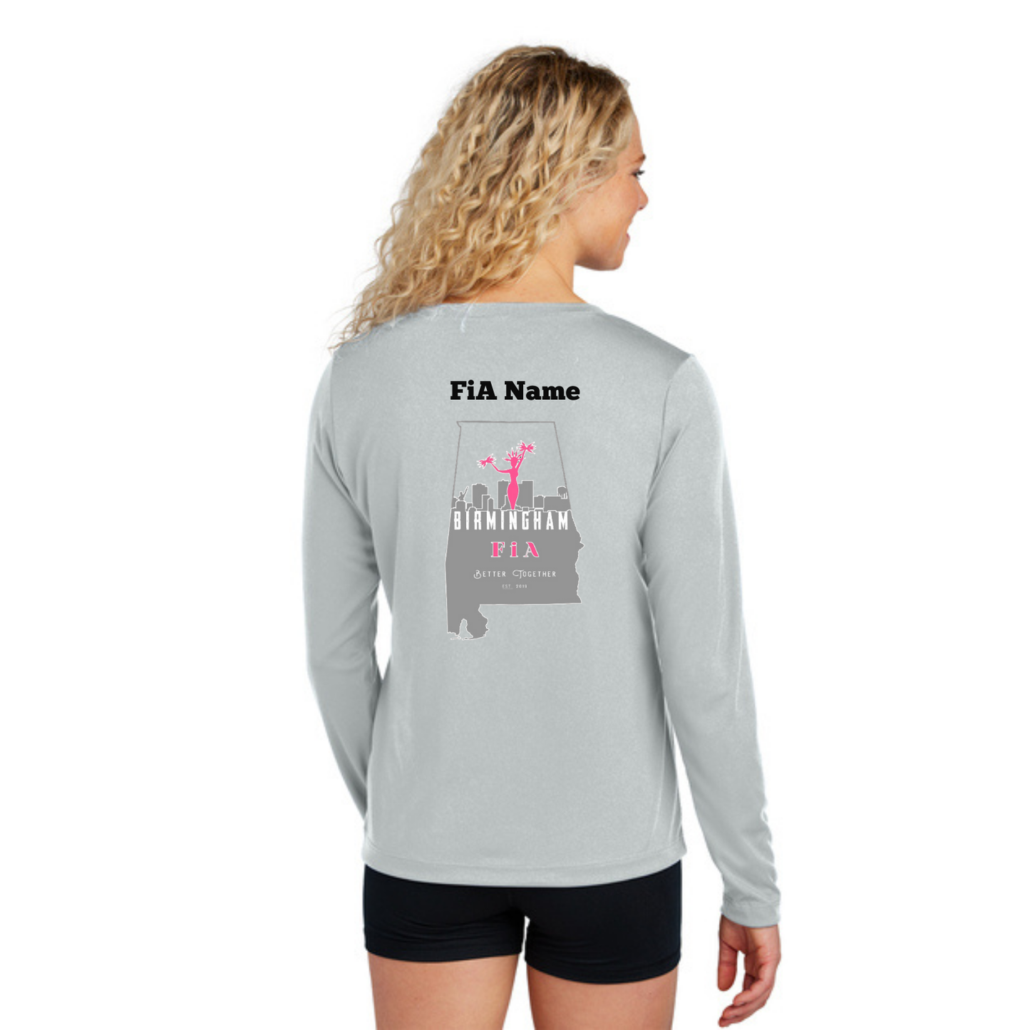 Birmingham, AL - PERSONALIZED Sport Tek Long Sleeve Performance V-Neck Tee