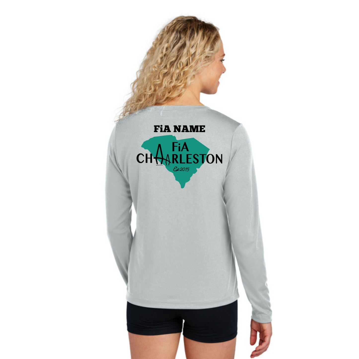 Charleston, SC - PERSONALIZED Sport Tek Long Sleeve Performance V-Neck Tee