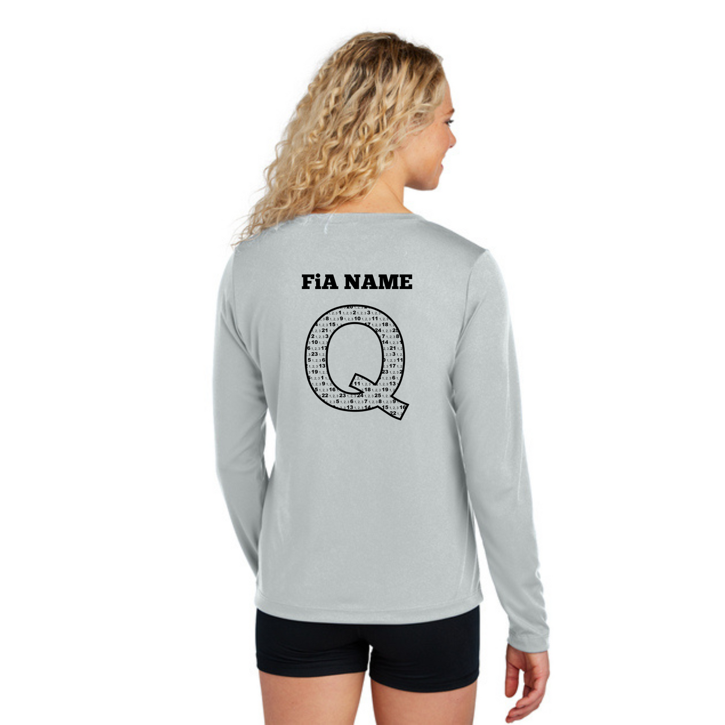 Q Shirt - PERSONALIZED Sport Tek Long Sleeve V-Neck Tee