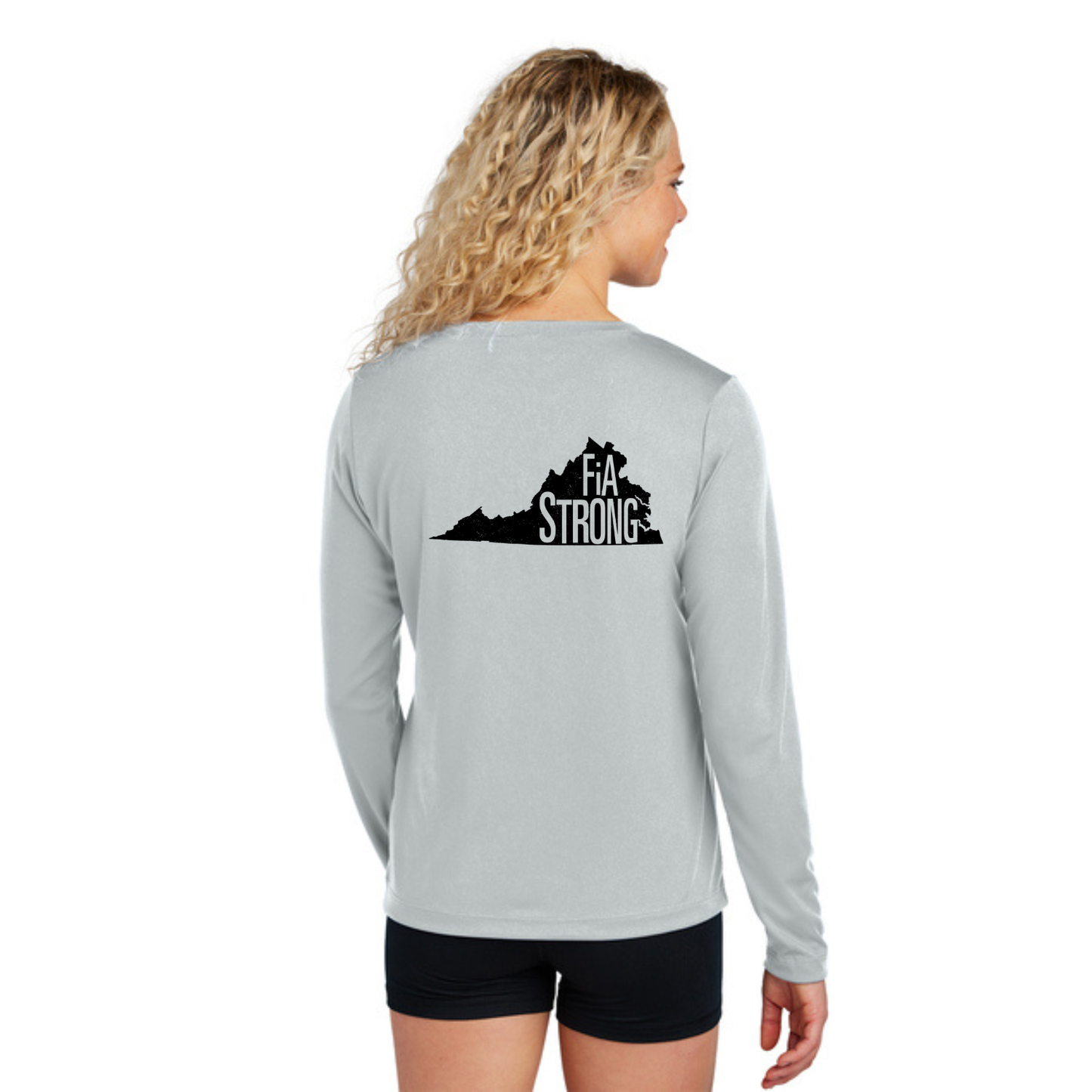 Virginia Strong - Sport Tek Long Sleeve Performance V-Neck Tee