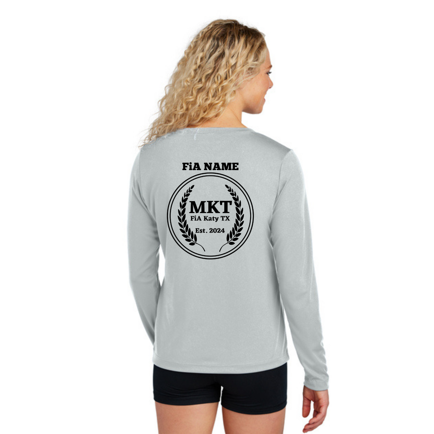 MKT, TX - PERSONALIZED Sport Tek Long Sleeve Performance V-Neck Tee