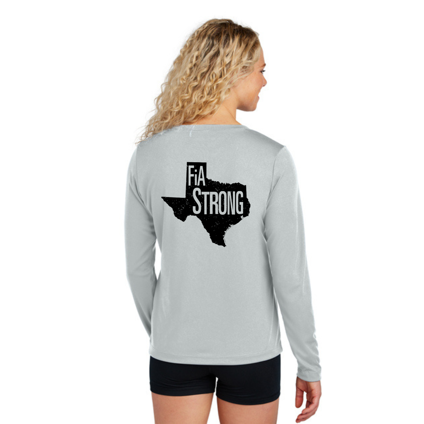 Texas Strong - Sport Tek Long Sleeve Performance V-Neck Tee