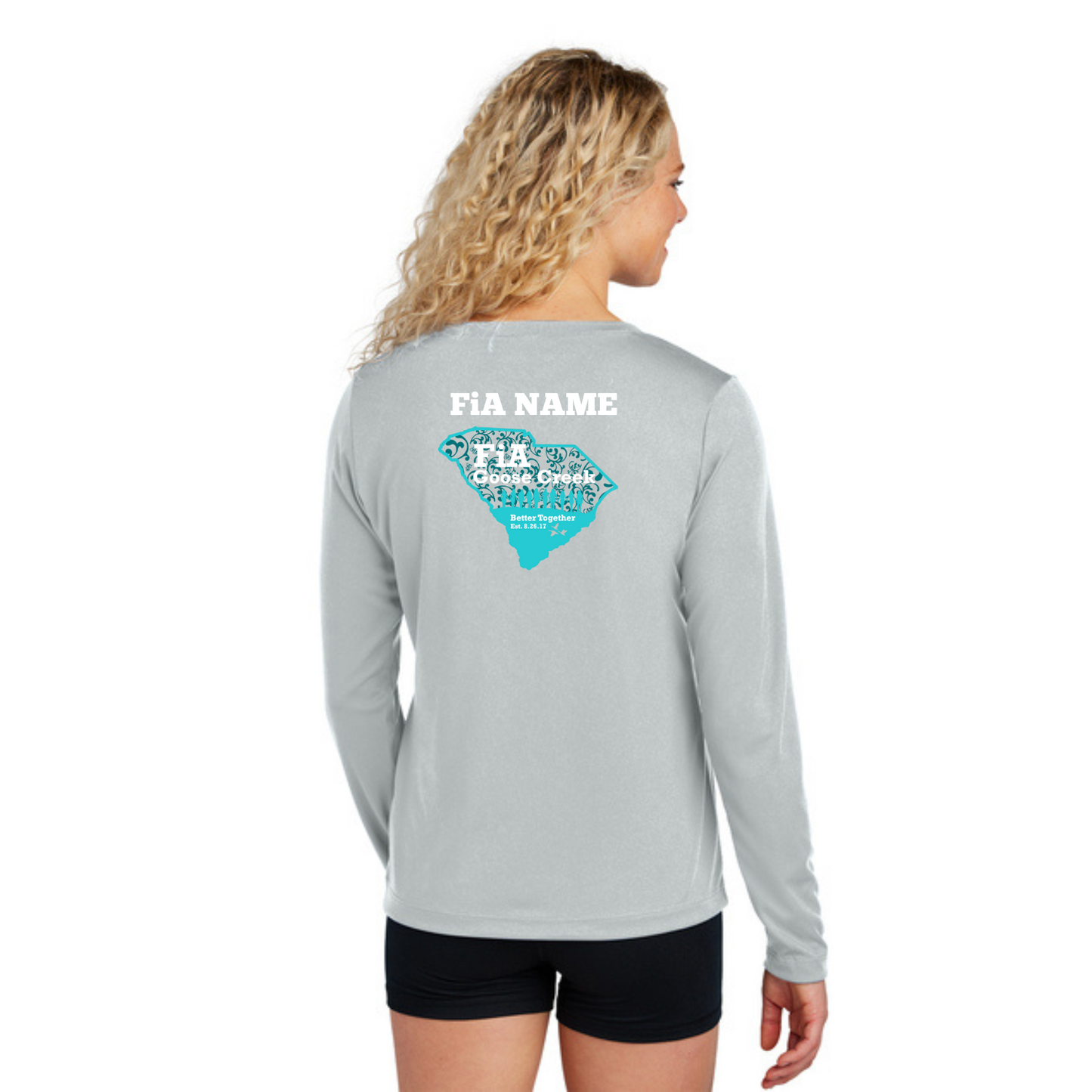 Goose Creek, SC - PERSONALIZED Sport Tek Long Sleeve Performance V-Neck Tee